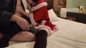 I'll Make You Feel Good in a Naughty Santa Costume. When I Do That Position, It Reaches Deep Inside... and Then I Cum Inside...