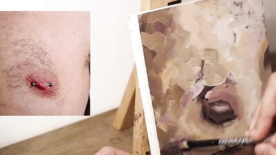 Armando Cabba is painting his nipple in this homemade video