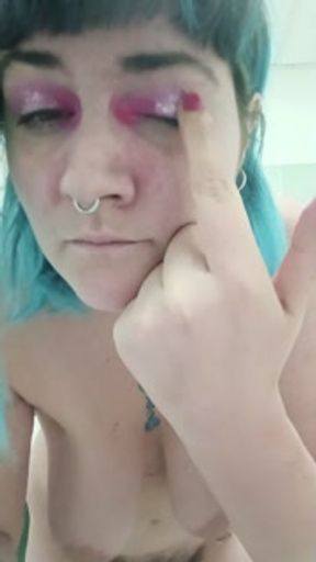 Sexy grwm, I masturbate and put my makeup