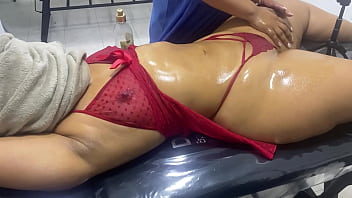 Big ass latina getting massaged
