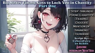 Big Step-Sister Finally Gets to Lock You in Chastity