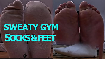 Boy Feet Sweaty Socks &amp_ Soles after Gym Gay Feet Footfetish Sneaker POV