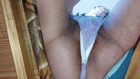 Sexy MILF Tries on Panties. Watching a Hairy MILF, Hairy Pussy, Big Tits, Big Ass.