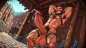 Sexy Harness Fetish Hunks with Monster Dongs