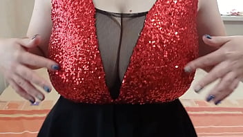 Beautiful big breasts in an evening gown - DepravedMinx