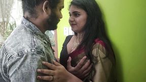 Saree Romance Part 1 Long Lip Lock, Vaishnavy and Sharun Raj Hot Saree Long Lip Lock Romance, Mallu Couple Hot Kiss Romance