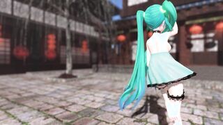 【MMD】Miku (Underwear Dress) - Pink Cat【R-18】