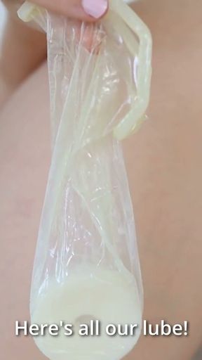 How to use a Vaginal Condom (And cum in it) - MyBadReputation   Clip 3