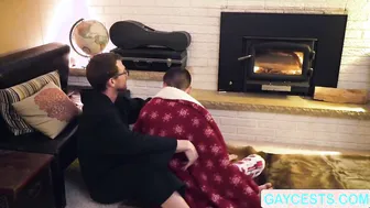 Twink stepson rides his muscle stepdad and gets a deep anal fuck