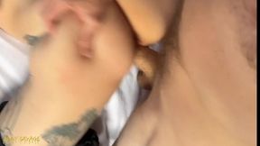 pov petite emo gets assfucked and creampie in her cunt