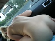 Creampie im Auto