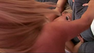 Two blonde sluts fucked by a male