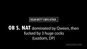 Exotic young Brazilian, OB S. Nat dominated by Qween GODDESS then fucked by 3 huge cocks (DP, Anal, BBC, monster cock, AT ...