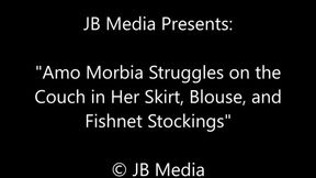 Amo Morbia Bound in Skirt and Fishnets - HD