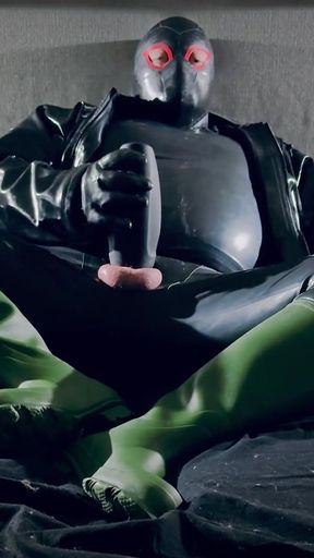 Rubberbootsbull Cum on Green Hunter Rubber Boots