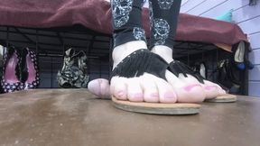 Cock trampling and footjob till cum