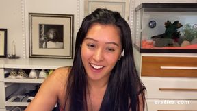 Amateur babe's natural tits and pussy get tons of attention