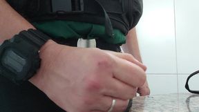 the cop masturbation in the bathroom