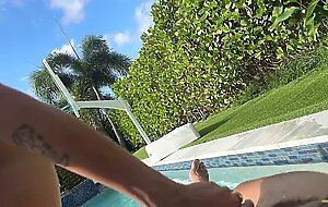 Amateur Latina Sisi Rose  Fucked by the Pool Before Roommate Comes Home | Real Homemade with Teddy