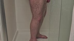 Small dick chub taking a shower