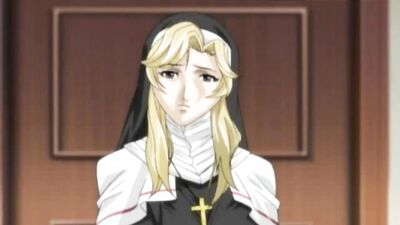 Big-titted blonde nun dominated and fucked hard in steamy tube action