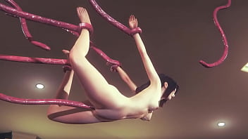 Leila gets a rough blowjob and creampie in 3D anime