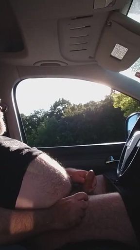 Jerking off in the Car