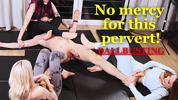 No mercy for this pervert and his balls! BALLBUSTING