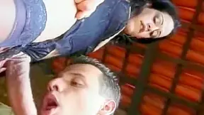 Hung Brunette Tranny And Her Man Take Turns Sucking, Fucking