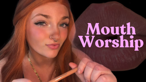 Mouth Worship- Spit Saliva Fetish Goddess Lipgloss Lips Tongue Face **** Eyes Eye Contact Verbal Humiliation