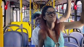 Sensual student gets hardsex on public bus