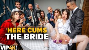 BRIDE4K. The cumming Bride at the Wedding ceremony is the key to a happy family