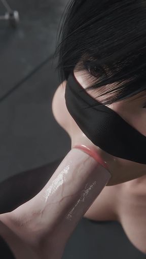 Yuffie Final Fantasy 7 - Wet Sloppy Blowjob Service [only Mask Version 4K]