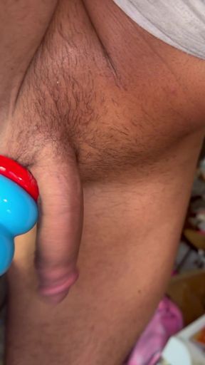 Riding one of my dildos on my bed