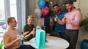 A twink swapping birthday orgy