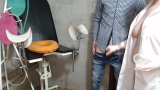 MILF nurse fingering my big cock