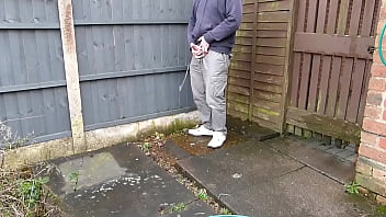 Quick Wank Outside Fully Clothed Loads Of Cum