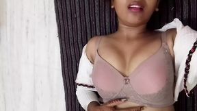 Girl friend striping for boyfriend on video call