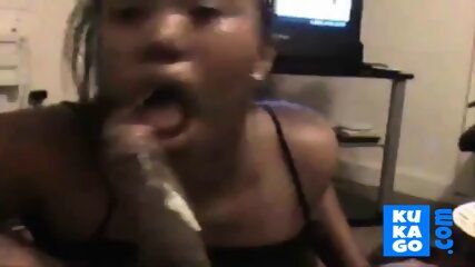 Homemade amateur Ebony gf s sloppy blowjob Compilation