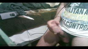 Manual masturbation with great final cumshot