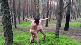 Roman gets tied up and spanked with nettles in the middle of a forest! (Trailer)