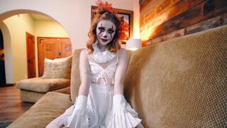 Scarlet Skies is having a Halloween bang with her stepbro