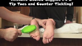 Allisons Stoned Giggles Pt 2 Tip Toes and Counter Tickling!