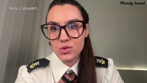 Naughty Flight Attendant Offers a Special Service to Keep You Calm During the Flight