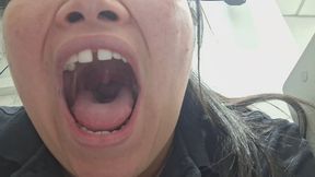 Lustful BBW mouth, naughty tongue, and provocative teeth