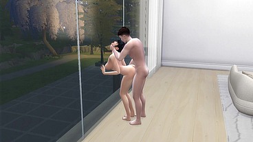 Secretária é fodida na mesa de empresário. The Sims 4
