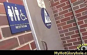 White whore sucks and fucks black cock for cusmhot at gloryhole 2