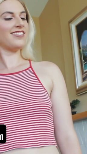 SisLovesMe - Pretty Big Assed Babe With Glasses Lets Her Horny Stepbro Cover Her Juicy Twat With Cum   Clip 2