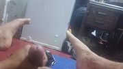 brandonrod69's voice breaks in deep throbbing, feet pressed hard