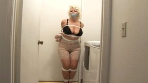 d2506PLUSH-Voluptuous woman tied tight in her full figured panty girdle